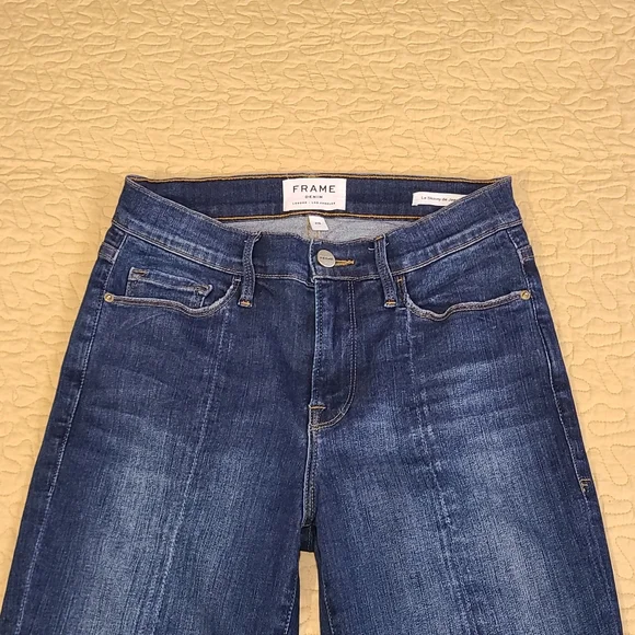 Frame le high skinny zip jeans size 28 - Picture 6 of 13